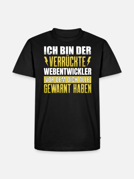 Webentwickler Programmierer Informatiker - Männer Premium Bio T-Shirt - Schwarz