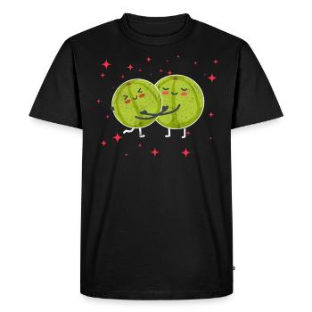 Mignon Couple Amla Étreindre Amla Fruits Lovers - T-shirt Premium bio Homme - noir - Devant - Nico (187cm)