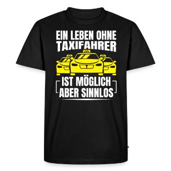 Taxi driver punctuality and reliability - Men's Premium Organic T-Shirt - black - Front - Nico (187cm)
