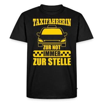 Chauffeur de taxi Véhicule propre et bien entretenu - T-shirt Premium bio Homme - noir - Devant - Nico (187cm)