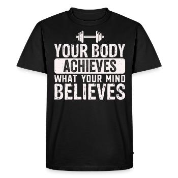 Citations et blagues drôles Dictons hilarants et humour - T-shirt Premium bio Homme - noir - Devant - Nico (187cm)