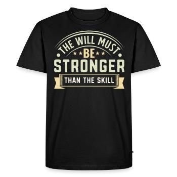 Citations et blagues drôles Dictons hilarants et humour - T-shirt Premium bio Homme - noir - Devant - Nico (187cm)