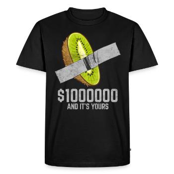 Ruban adhésif Kiwi Fruit Lover citation drôle - T-shirt Premium bio Homme - noir - Devant - Nico (187cm)