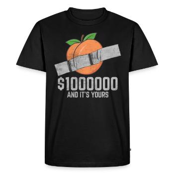 Ruban adhésif pêche amateur de fruits citation drôle - T-shirt Premium bio Homme - noir - Devant - Nico (187cm)