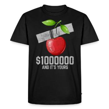 Duct Tape Cherry Fruit Lover Funny Quote - Men's Premium Organic T-Shirt - black - Front - Nico (187cm)