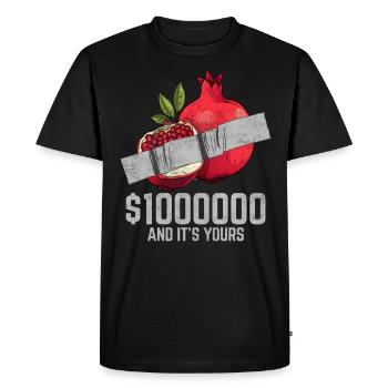 Ruban adhésif grenade Fruit amant citation drôle - T-shirt Premium bio Homme - noir - Devant - Nico (187cm)