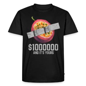 Ruban adhésif fruit de la passion amateur de fruits citation drôle - T-shirt Premium bio Homme - noir - Devant - Nico (187cm)