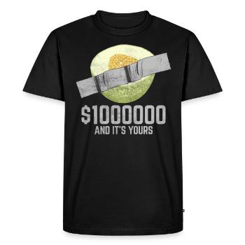 Ruban adhésif miellat Fruit amant citation drôle - T-shirt Premium bio Homme - noir - Devant - Nico (187cm)