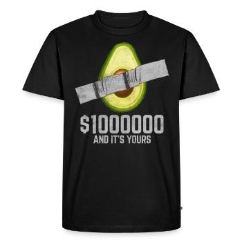 Ruban adhésif avocat amateur de fruits citation drôle - T-shirt Premium bio Homme - noir - Devant - Nico (187cm)