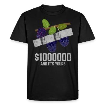 Ruban adhésif Mulberry Fruit Lover citation drôle - T-shirt Premium bio Homme - noir - Devant - Nico (187cm)