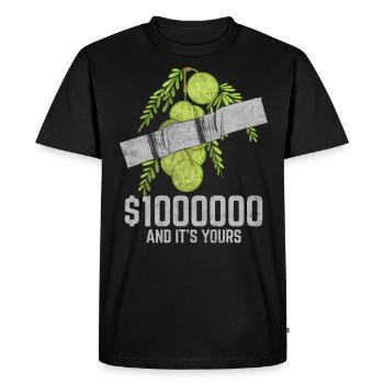 Ruban adhésif groseille à maquereau Fruit amant citation drôle - T-shirt Premium bio Homme - noir - Devant - Nico (187cm)