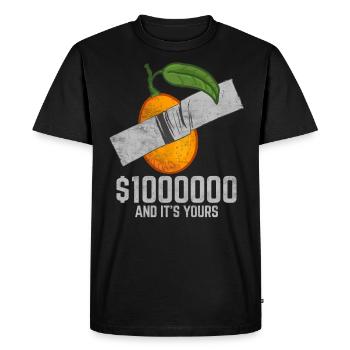 Ruban adhésif Kumquat Fruit Lover citation drôle - T-shirt Premium bio Homme - noir - Devant - Nico (187cm)