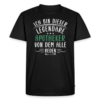 Lustige Apotheker Sprüche Medizin Gesundheit - Men's Premium Organic T-Shirt - black - Front - Nico (187cm)