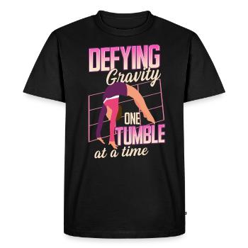 Tumbling Fitness Acrobatics - Men's Premium Organic T-Shirt - black - Front - Nico (187cm)