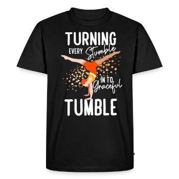 Tumbling Fitness Acrobaties - T-shirt Premium bio Homme - noir - Devant - Nico (187cm)