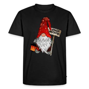 Cook Gnome Noël - T-shirt Premium bio Homme - noir - Devant - Nico (187cm)