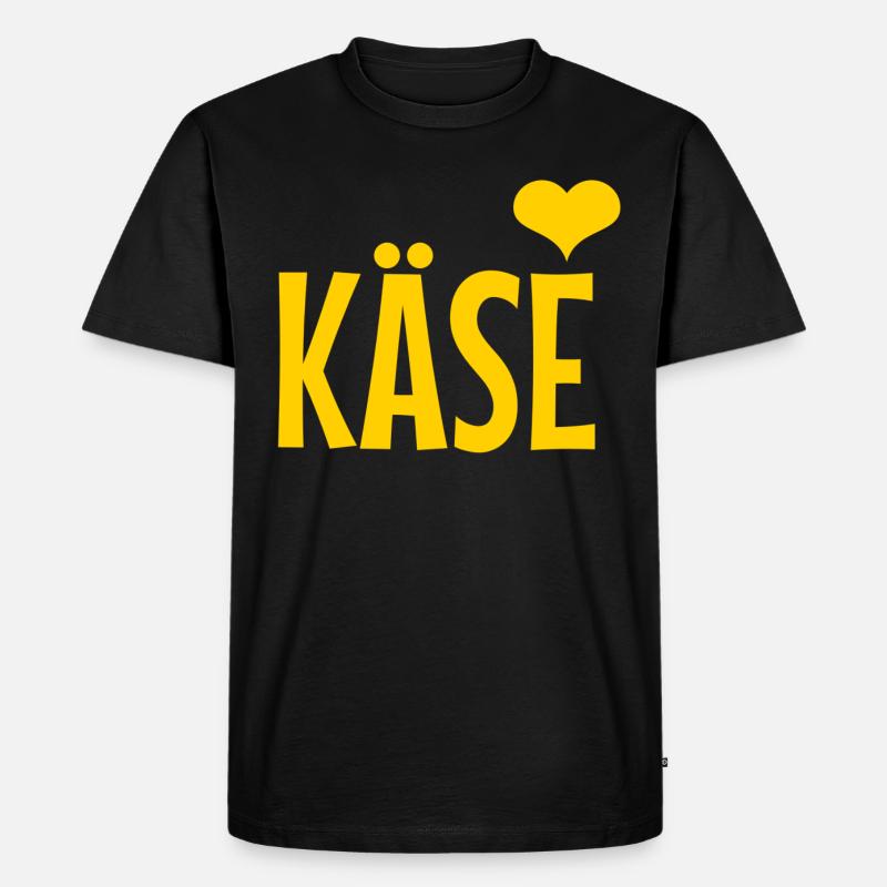 Käse - Männer Premium Bio T-Shirt - Schwarz
