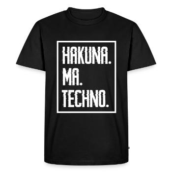 Techno Rave - Men's Premium Organic T-Shirt - black - Front - Nico (187cm)