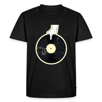 Vinyl record - Men's Premium Organic T-Shirt - black - Front - Nico (187cm)