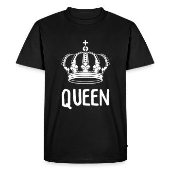 Look partenaire roi reine - T-shirt Premium bio Homme - noir - Devant - Nico (187cm)