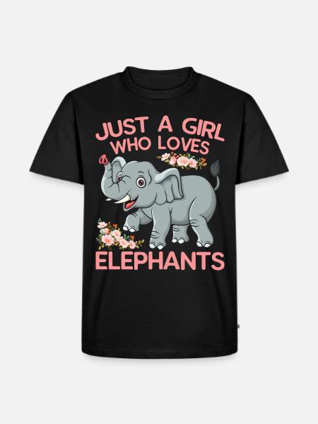 Bébé éléphant pour les filles - T-shirt Premium bio Homme - noir