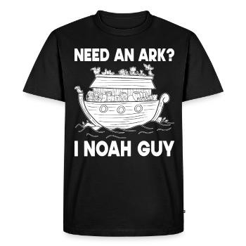Arche de Noé Arche Bible Animaux de l’Arche de Noé - T-shirt Premium bio Homme - noir - Devant - Nico (187cm)
