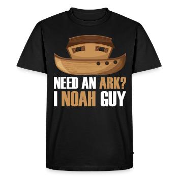 Arche de Noé Arche Bible Animaux de l’Arche de Noé - T-shirt Premium bio Homme - noir - Devant - Nico (187cm)
