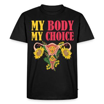 Women Abortion Feminism Equality - Men's Premium Organic T-Shirt - black - Front - Nico (187cm)