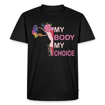 Women Abortion Feminism Equality - Men's Premium Organic T-Shirt - black - Front - Nico (187cm)