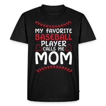 Joueur de baseball Équipe de baseball - T-shirt Premium bio Homme - noir - Devant - Nico (187cm)