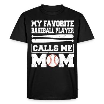 Joueur de baseball Équipe de baseball - T-shirt Premium bio Homme - noir - Devant - Nico (187cm)