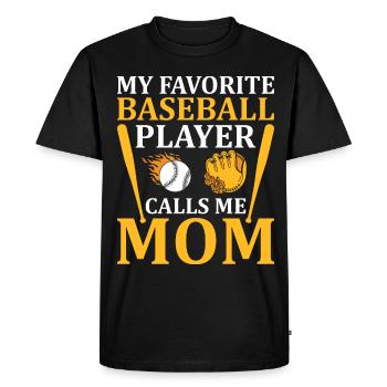 Joueur de baseball Équipe de baseball - T-shirt Premium bio Homme - noir - Devant - Nico (187cm)