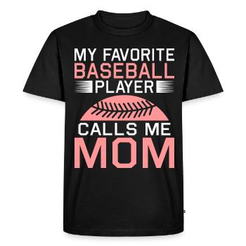 Joueur de baseball Équipe de baseball - T-shirt Premium bio Homme - noir - Devant - Nico (187cm)