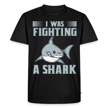 Great White Shark Hammer Shark - Men's Premium Organic T-Shirt - black - Front - Nico (187cm)