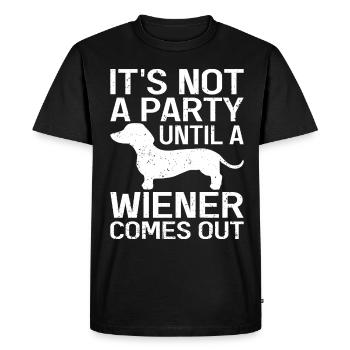 Teckel à poil rugueux - T-shirt Premium bio Homme - noir - Devant - Nico (187cm)