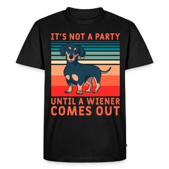 Teckel à poil rugueux - T-shirt Premium bio Homme - noir - Devant - Nico (187cm)