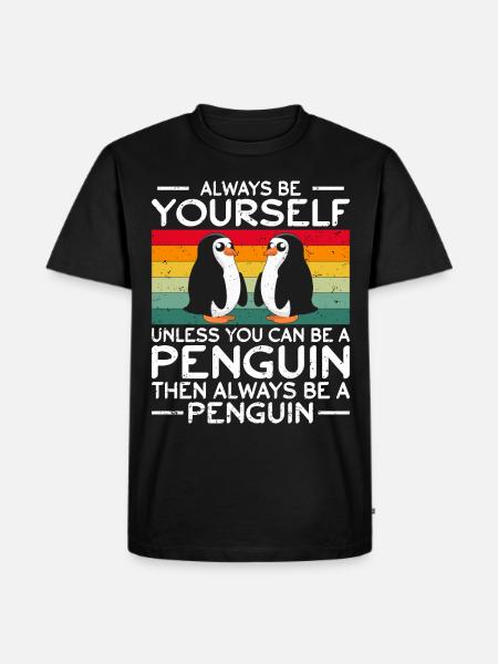 Pingvin pingvin pingvin elskere - Herre Premium økologisk T-shirt - sort