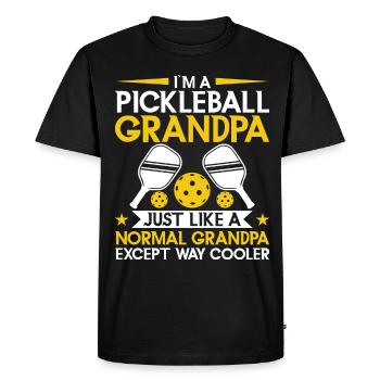 Pickleball Grandpa Pickleball Player - Men's Premium Organic T-Shirt - black - Front - Nico (187cm)