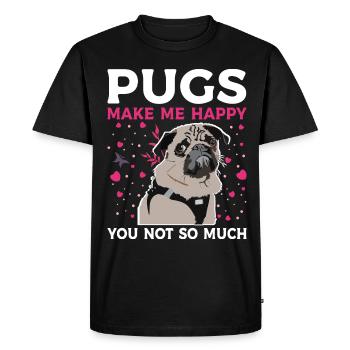 Carlin Carlin Carlins Carlins Amateurs de chiens - T-shirt Premium bio Homme - noir - Devant - Nico (187cm)