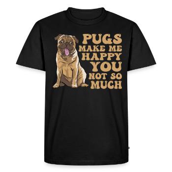 Carlin Carlin Carlins Carlins Amateurs de chiens - T-shirt Premium bio Homme - noir - Devant - Nico (187cm)