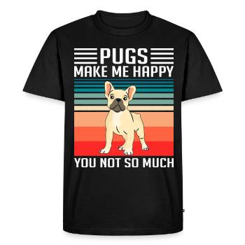 Carlin Carlin Carlins Carlins Amateurs de chiens - T-shirt Premium bio Homme - noir - Devant - Nico (187cm)