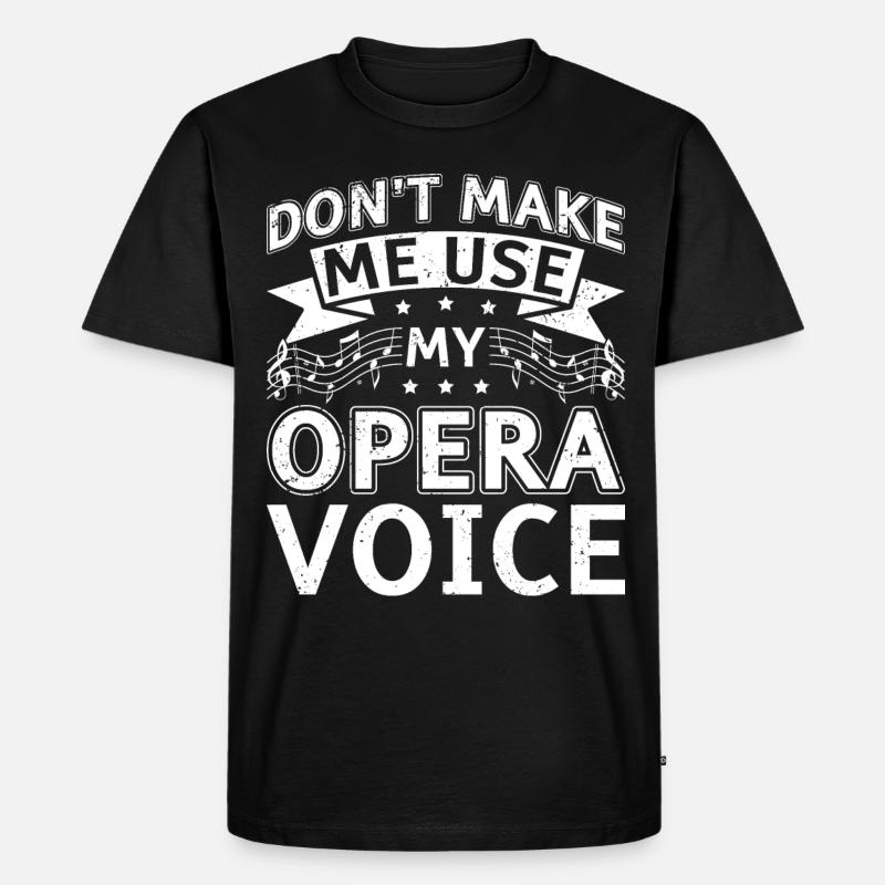 Opernsänger Sänger Opernhäuser - Männer Premium Bio T-Shirt - Schwarz