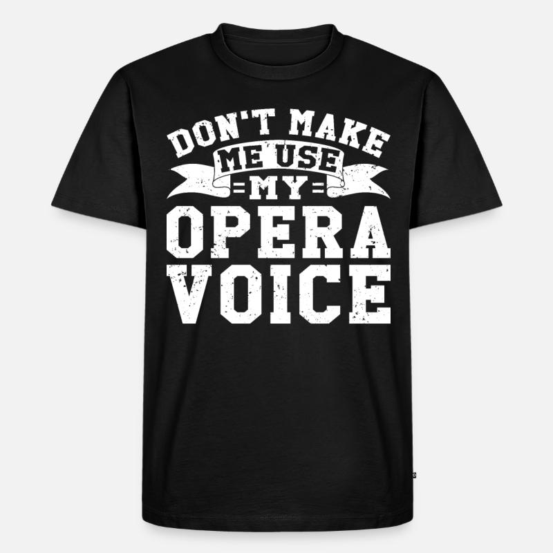 Opernsänger Sänger Opernhäuser - Männer Premium Bio T-Shirt - Schwarz