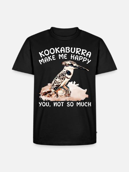 Jägerlieste Kookaburra Eisvogel Vogel - Männer Premium Bio T-Shirt - Schwarz
