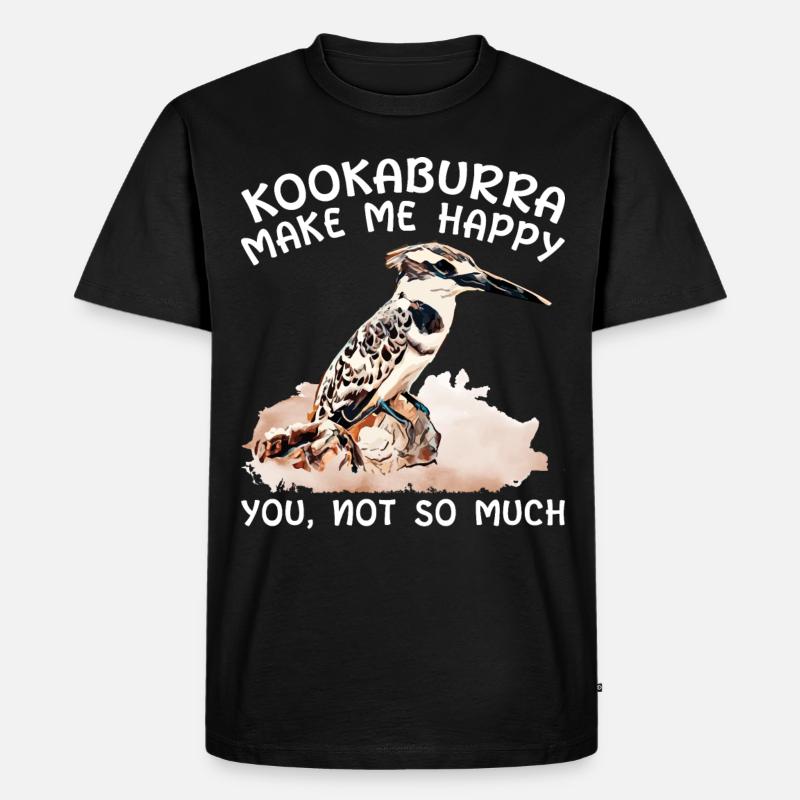 Jägerlieste Kookaburra Eisvogel Vogel - Männer Premium Bio T-Shirt - Schwarz