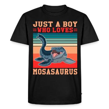 Marine Biologist Mosasaurus Time Dinosaurs - Men's Premium Organic T-Shirt - black - Front - Nico (187cm)