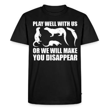 Otter Water Marten Marten Marten - Men's Premium Organic T-Shirt - black - Front - Nico (187cm)