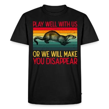 Otter Water Marten Marten Marten - Men's Premium Organic T-Shirt - black - Front - Nico (187cm)