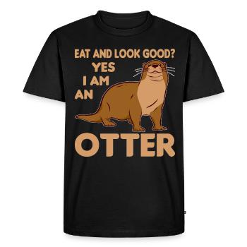 Otter Water Marten Marten Marten - Men's Premium Organic T-Shirt - black - Front - Nico (187cm)