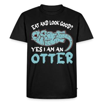 Otter Water Marten Marten Marten - Men's Premium Organic T-Shirt - black - Front - Nico (187cm)
